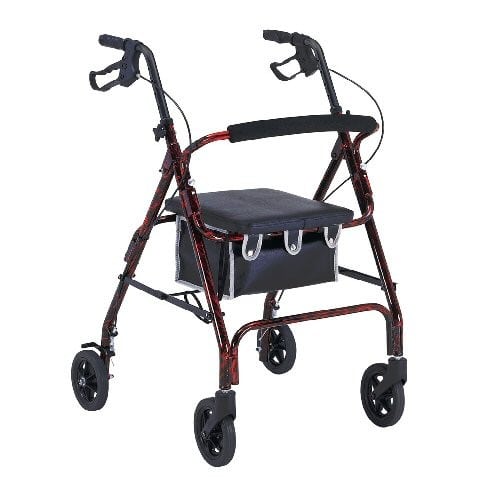 Deluxe Folding Rollator - Regular Seat