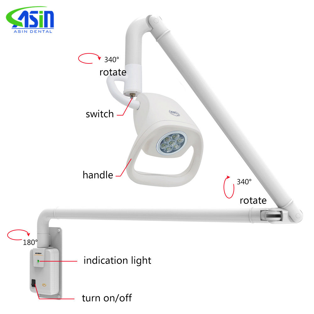 Dental 21W Examination Diagnosis Adjustable Wall Mounted Type Surgical Lamp Dental Operating Led Light
