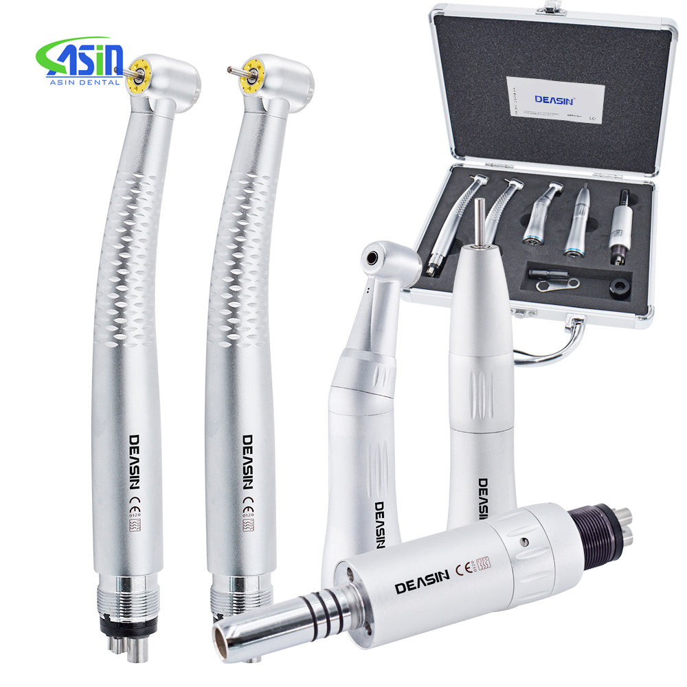 Dental surgery handpiece kits 2/4 Holes LED Dental High Speed turbina Handpiece and inner water channel low speed sets