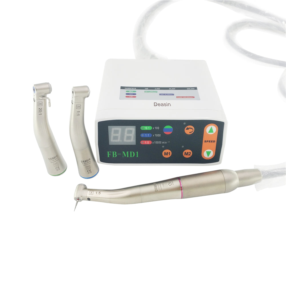 Dental Hand Piece Electric Motor Kit with Contra Angle 1:5 Handpiece 1:1 Low Speed 20:1 Dental Equipment Dental Micro Motor Ce