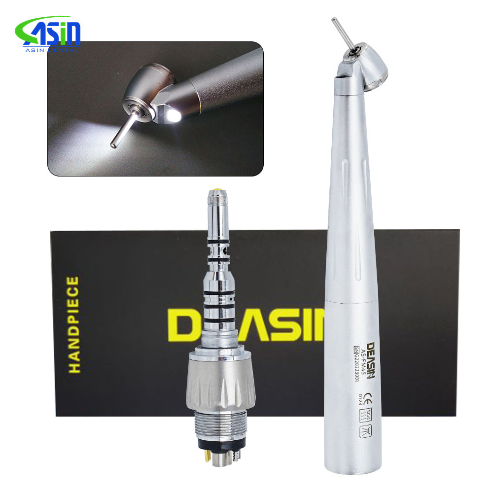 Dental New High Speed 45 Degree KV Type Mini Head X450L Handpiece Fiber Optic LED Coupling Air Turbine Handpiece Dentistry Tools
