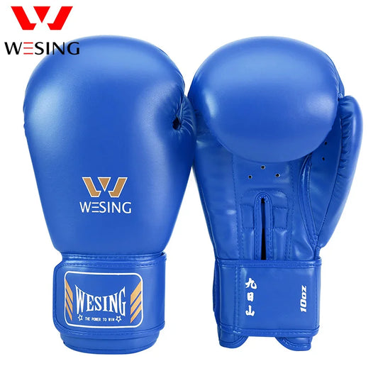 Wesing Professional Boxing Gloves Sanda Training Competition Adult Punching Mitts Black Luva Muay Thai Guantes De Boxeo