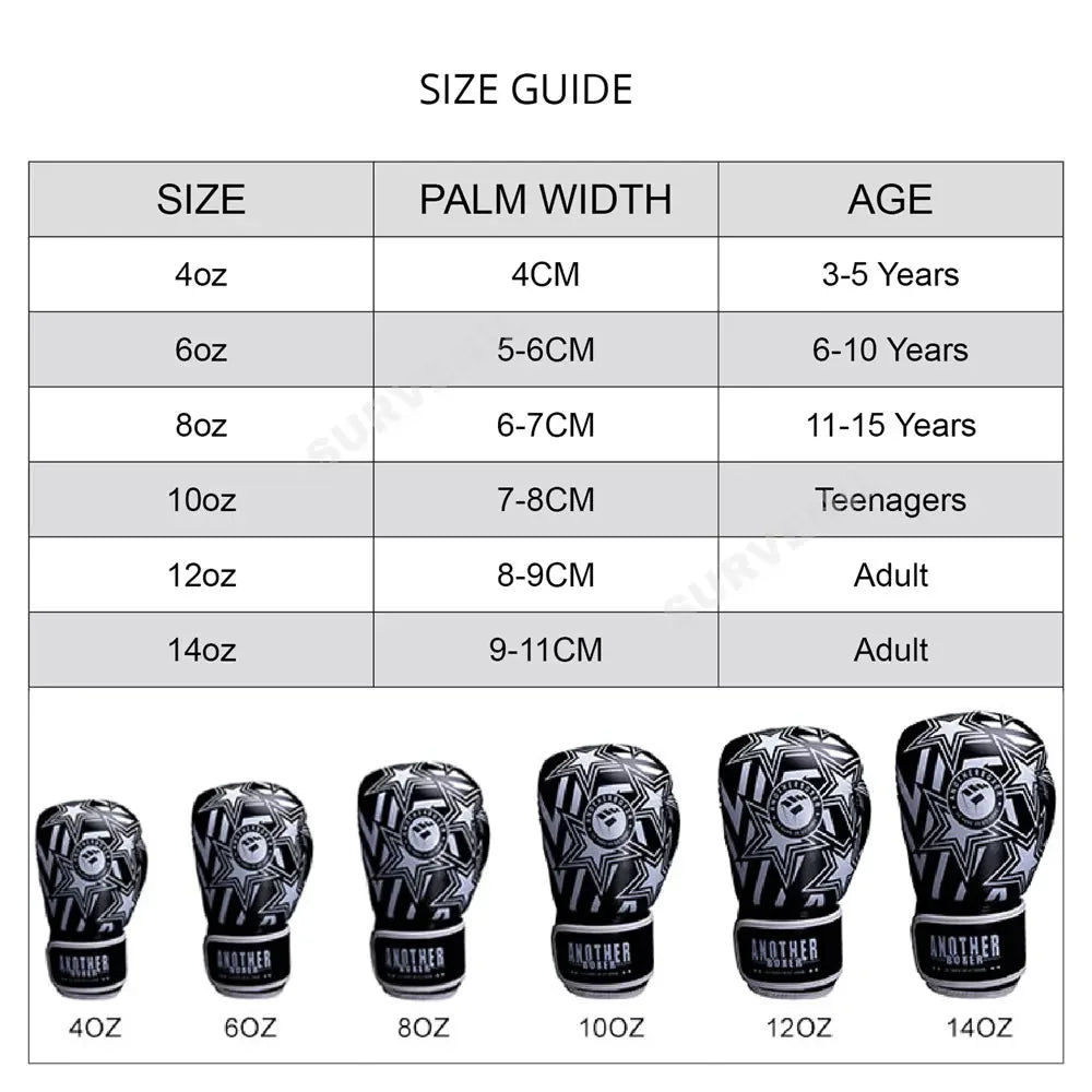 Boxing Gloves Professional Leather MMA Sparring Punch Bag Training Fight Muay Thai Gloves Men Women Junior Kids Kickboxing Glove