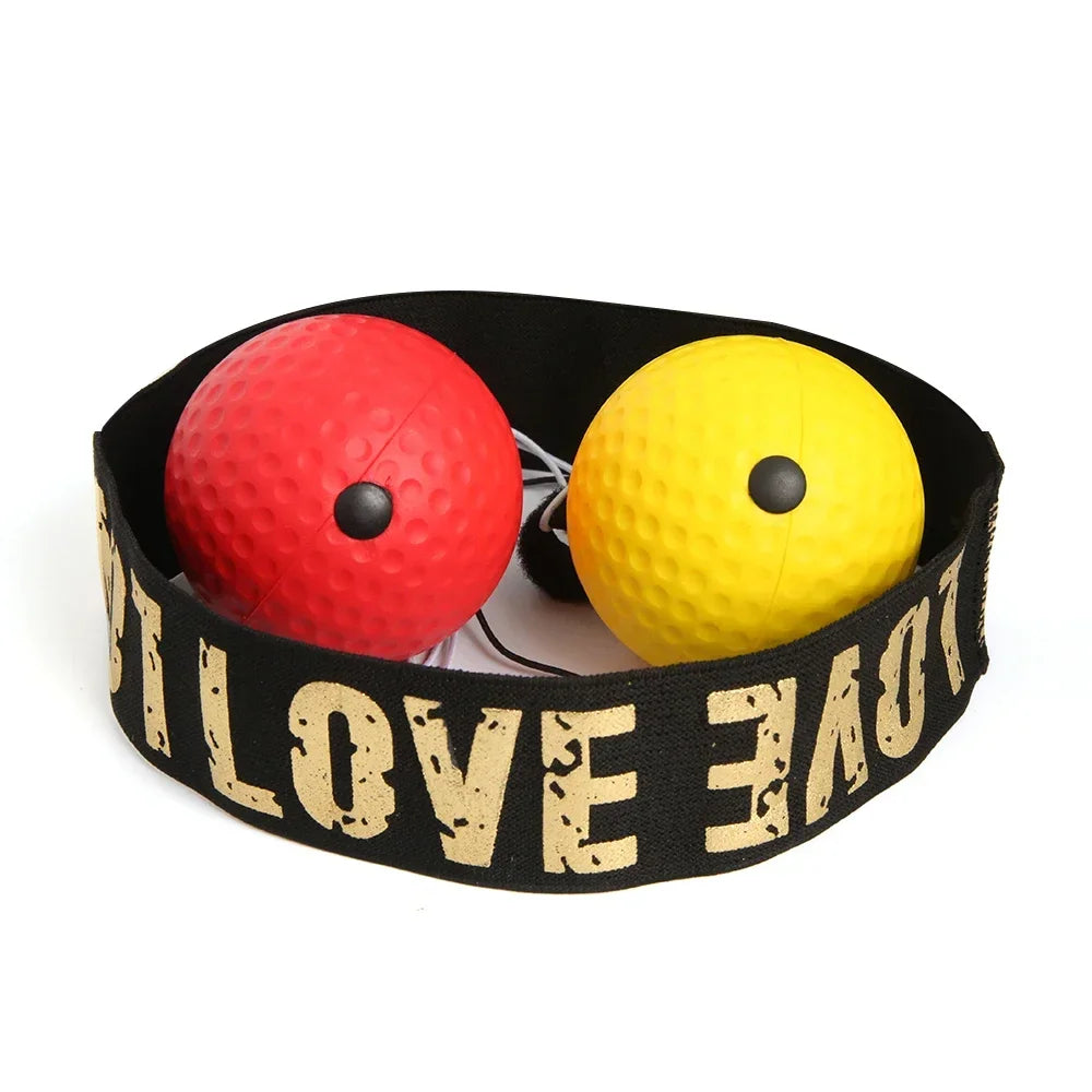 Boxing Speed Ball MMA Sanda Training Hand Eye Reaction Head-mounted PU Punch Ball Home Sandbag Fitness Boxing Equipment