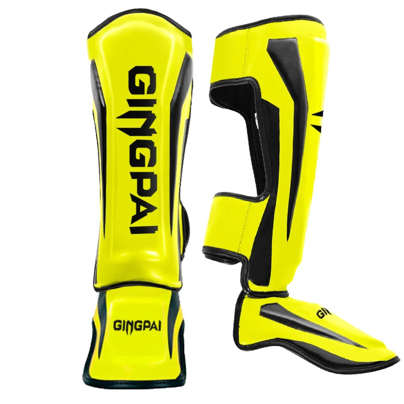 Youth/Adult Muay Thai Kick Boxing MMA Grappling Instep Shin Guard Pads Karate Foot Shank Leg Protectors Ankle Support