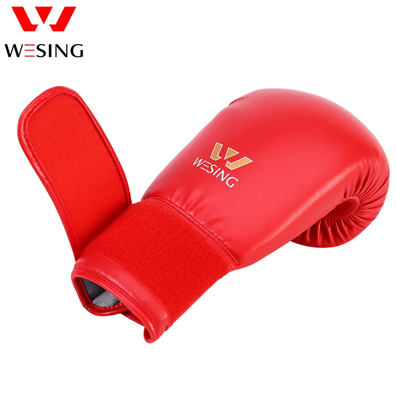 Wesing Professional Boxing Gloves Sanda Training Competition Adult Punching Mitts Black Luva Muay Thai Guantes De Boxeo
