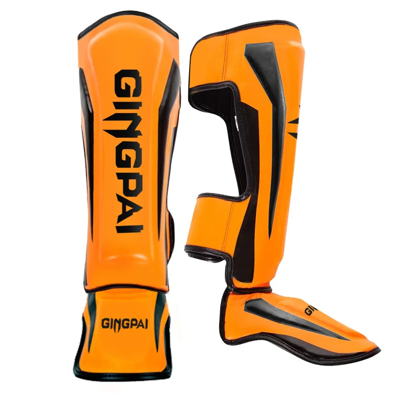 Youth/Adult Muay Thai Kick Boxing MMA Grappling Instep Shin Guard Pads Karate Foot Shank Leg Protectors Ankle Support