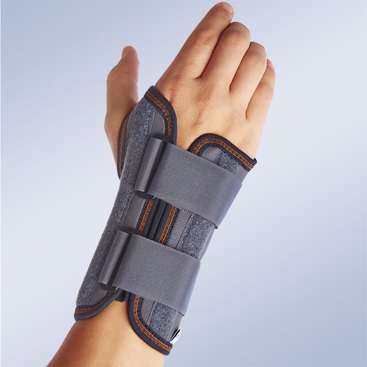 SEMI-RIGID IMMOBILISING WRIST SUPPORT WITH PALMAR SPLINT