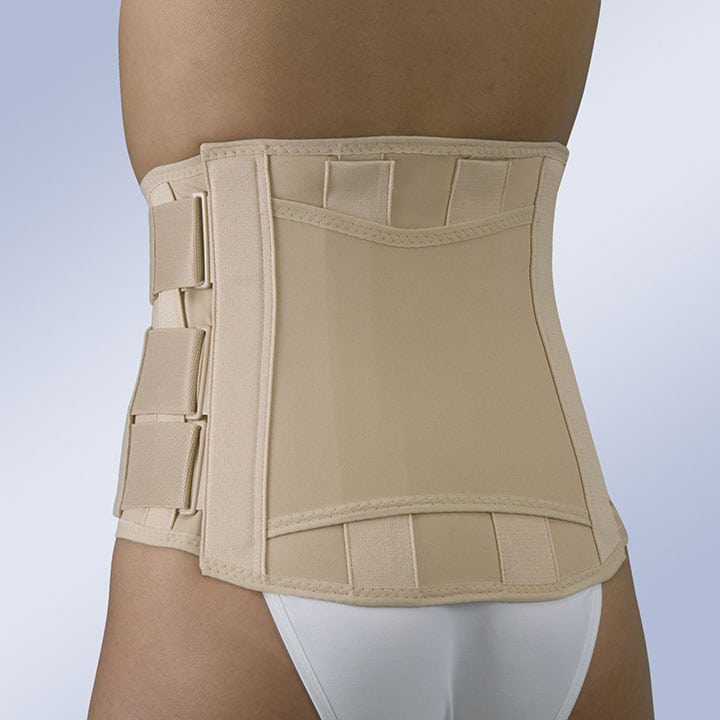 SEMI-RIGID LUMBAR BACK SUPPORT WITH VELCRO FASTENINGS