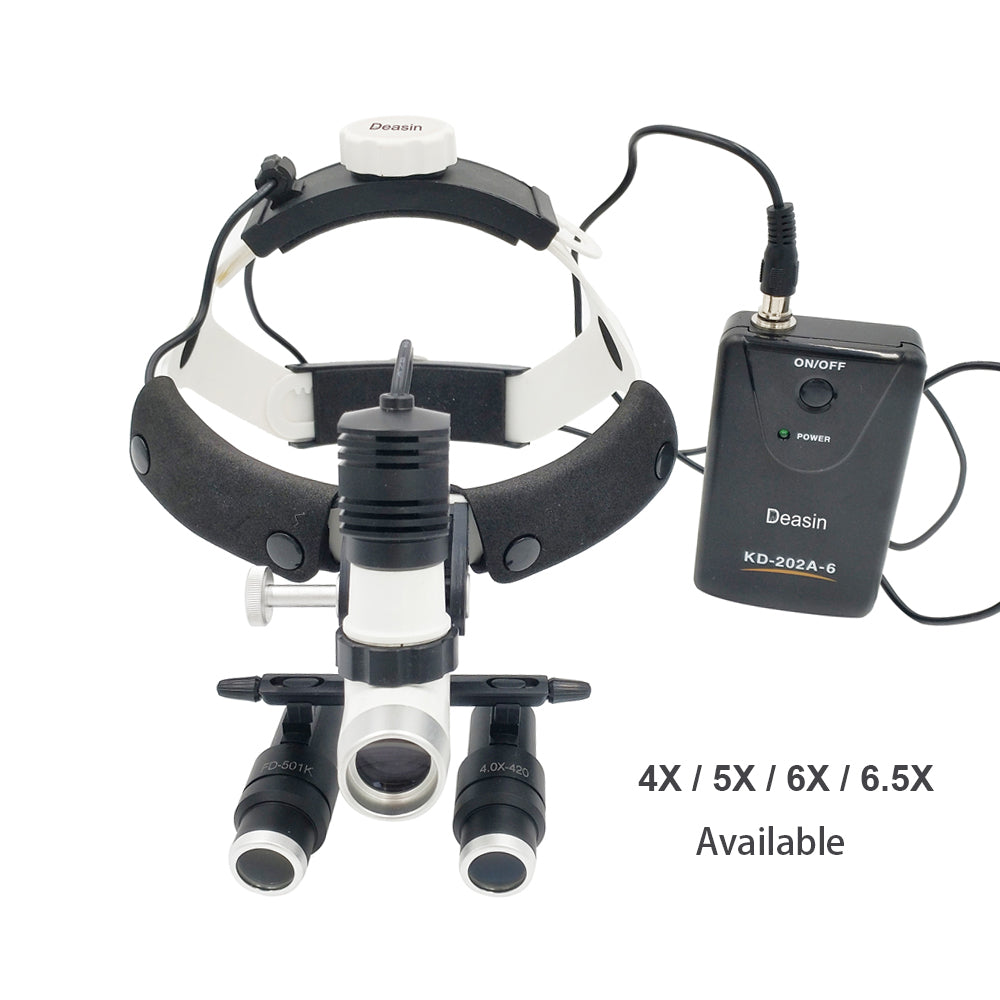 High quality Dental 6X loupes medical surgical medical loupe with headlight