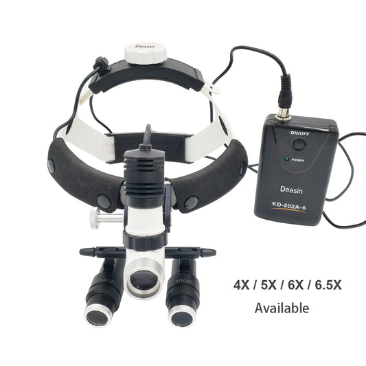 High quality Dental 6X loupes medical surgical medical loupe with headlight