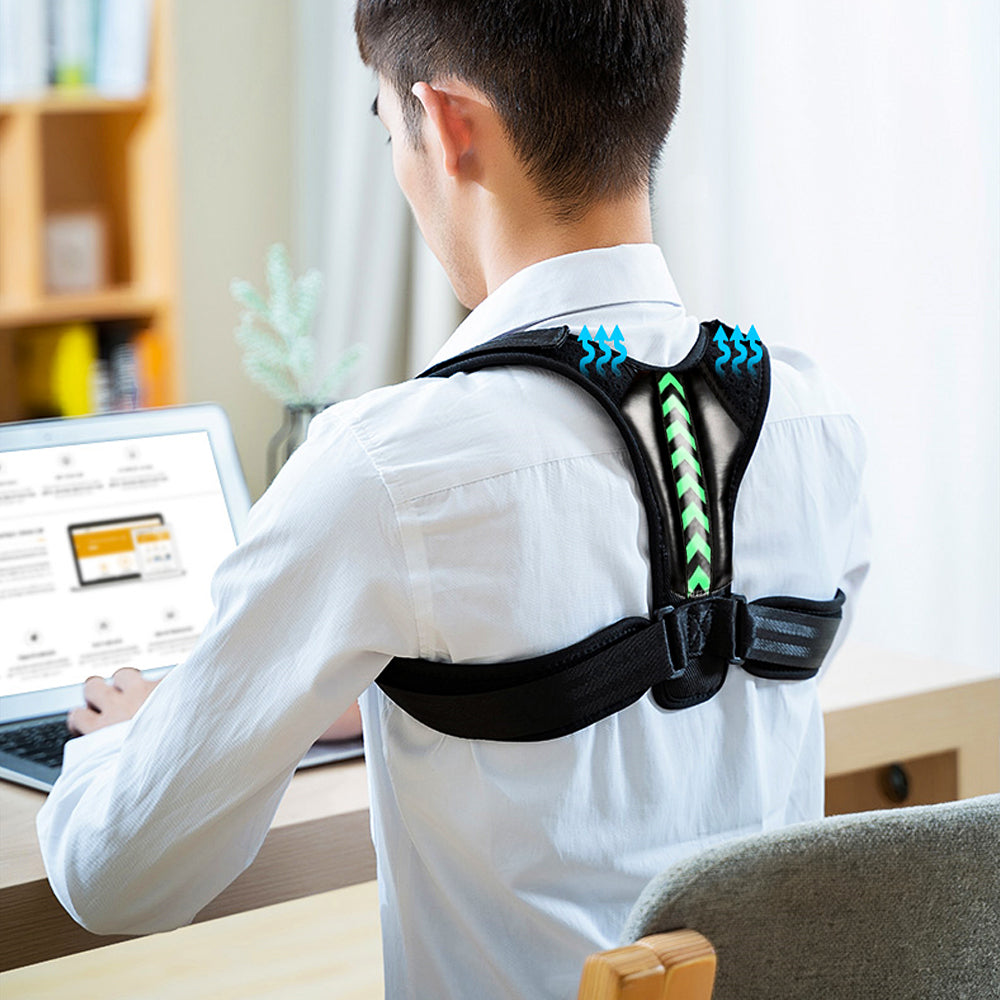 Wellmart Posture Corrector for Men and Women - Comfortable Upper Back Brace, Adjustable Back Straightener Support for Neck, Back & Shoulder