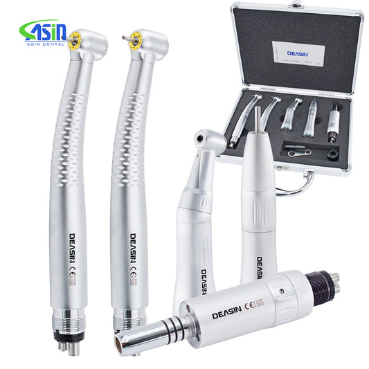 Dental surgery handpiece kits 2/4 Holes LED Dental High Speed turbina Handpiece and inner water channel low speed sets