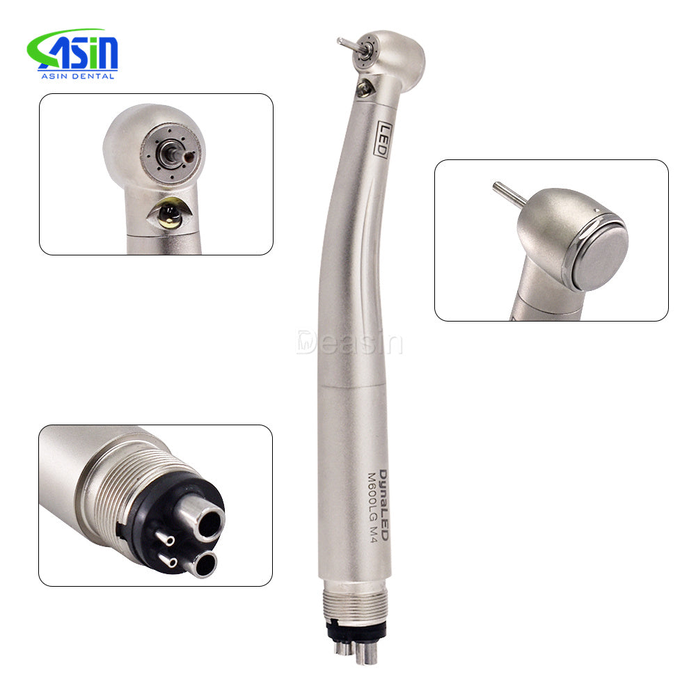 Dental LED High Speed Handpiece E-generator Speed Turbine Handpiece Push Button Standard head 2/4 Hole