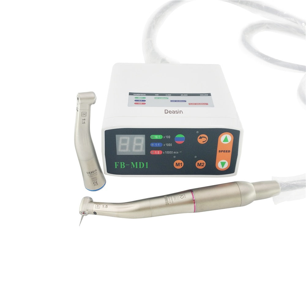 Deasin electric motor kit dental chair with 1:5 handpiece 1:1 contra angle hand piece slow speed handpiece dental led