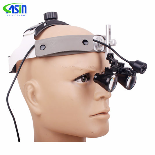 LED 2.5x 3.5x Dental Eye Loupe Magnifier Glasses Medical Surgical Loupes Dental Loupes with LED Head Light Lamp