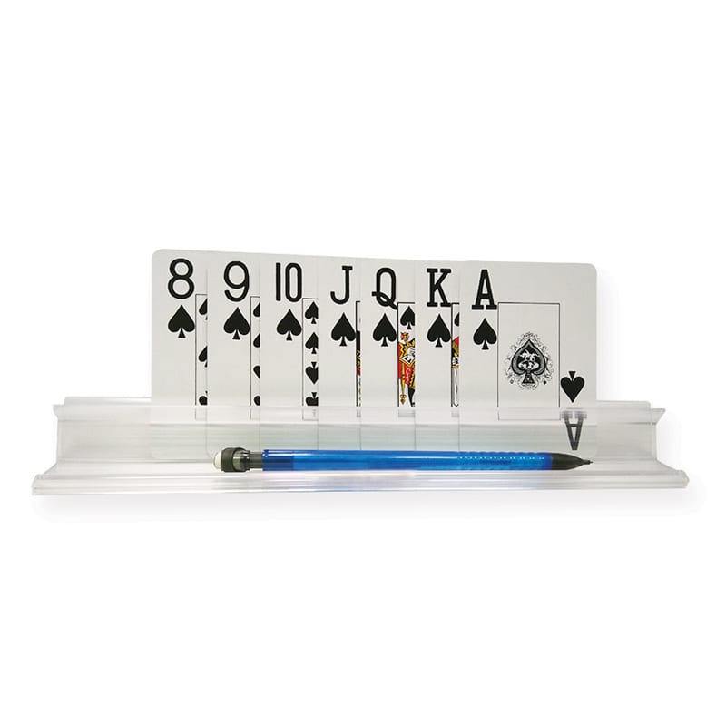 Card Rack Plastic Clear 9.5 in - 25 cm Long