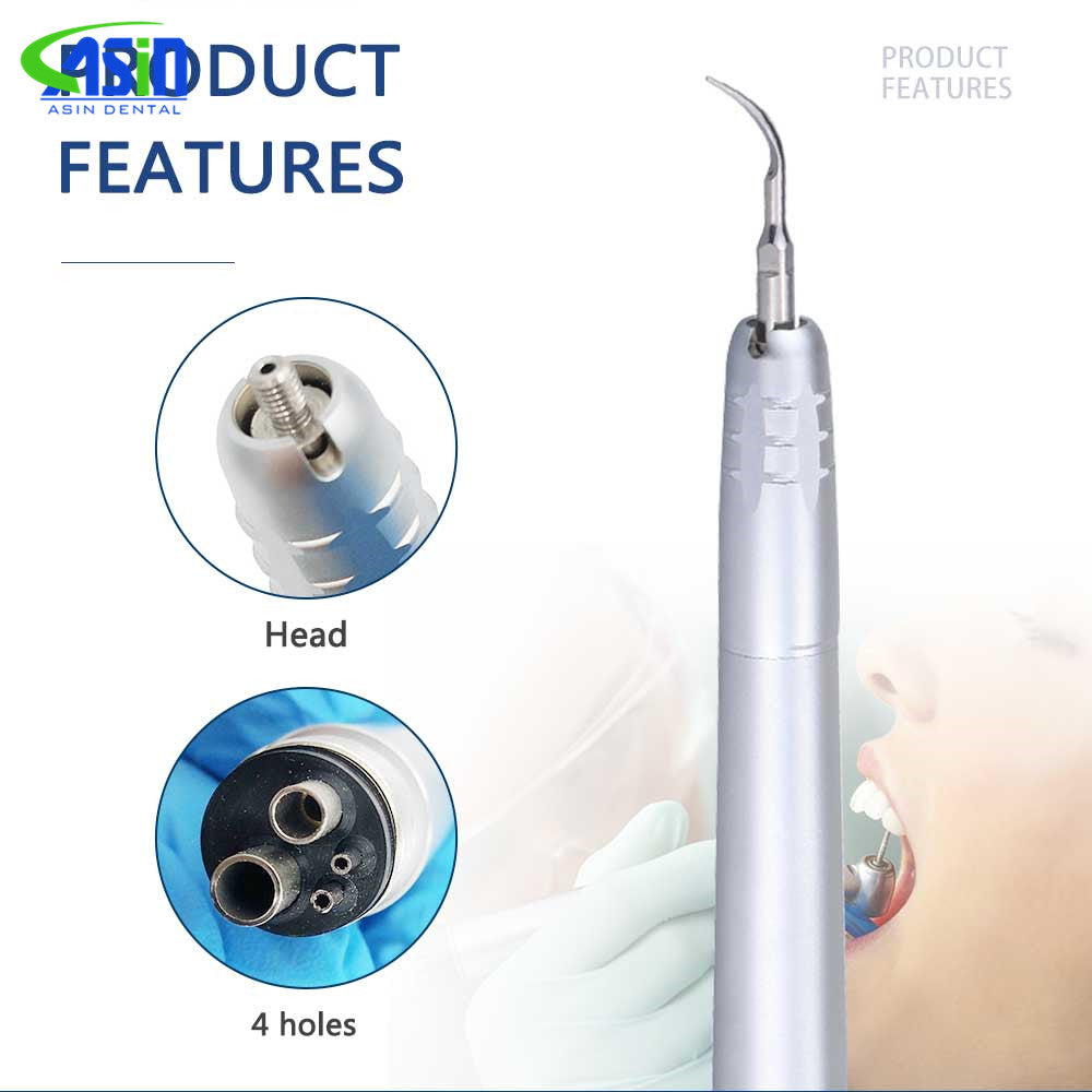 Dental 4 Holes Ultrasonic Uiezo Single Water Spray Air Scaler Handpiece Drill Dental Chair Tooth Unit Prices With S1 S2 S3 Tips