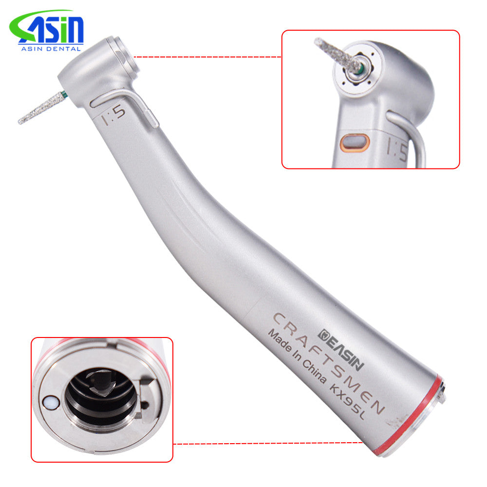 Dental 1-5 KX95L Increasing External Water Led Fiber Optic Light Dental Implants Contra Angle Handpiece
