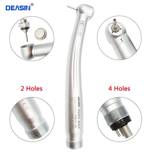 Dental High Speed Handpiece Air Turbina 4 Hole Handpiece E-generator Large Head Cartridges 3 Water Spray Fit Dentistry Equipment