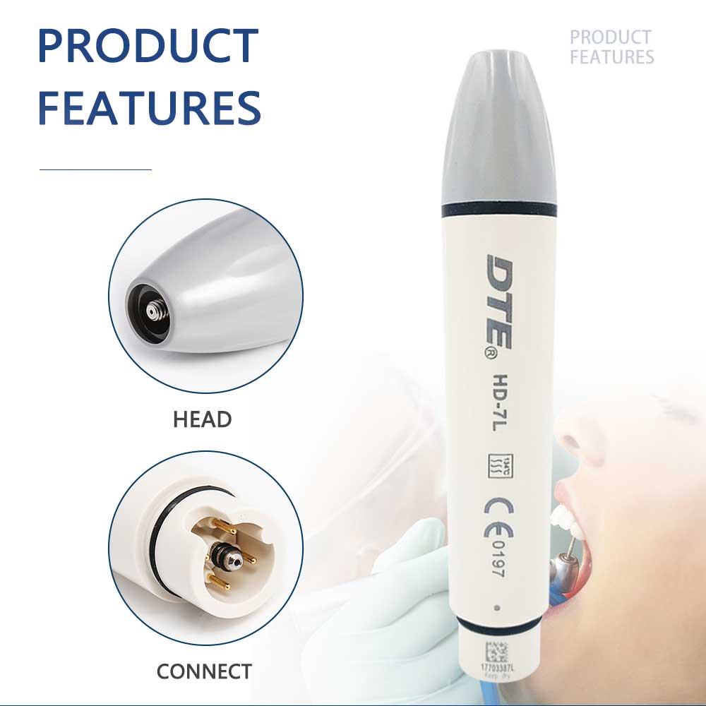 High Quality DEASIN Dental LED Light Ultrasonic Piezo Scaler Handpiece Fit DTE SATELEC Scaling Tips HD-7L Dentistry Equipment