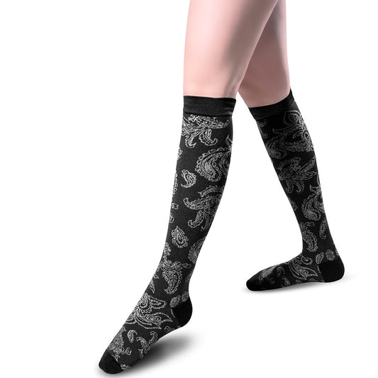 Unisex Damask Pattern Knee-High