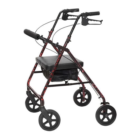 Deluxe Bariatric Rollator - Burgundy