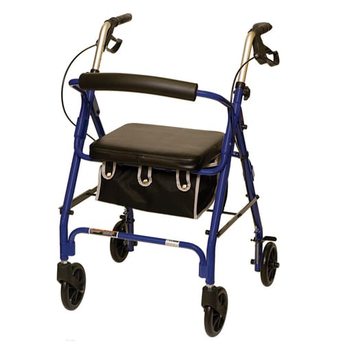 Deluxe Folding Rollator - Low Seat - Black