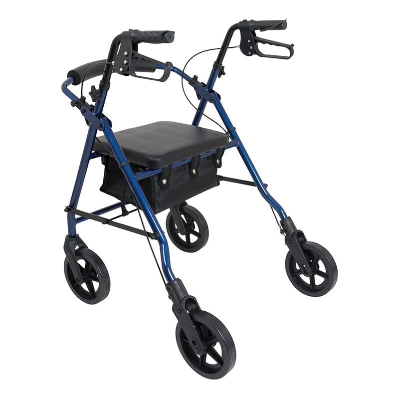 Deluxe Folding Rollator - Blue